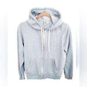 H&M Divided Front Zip Hoodie (Medium) Ice Blue / Cotton Blend